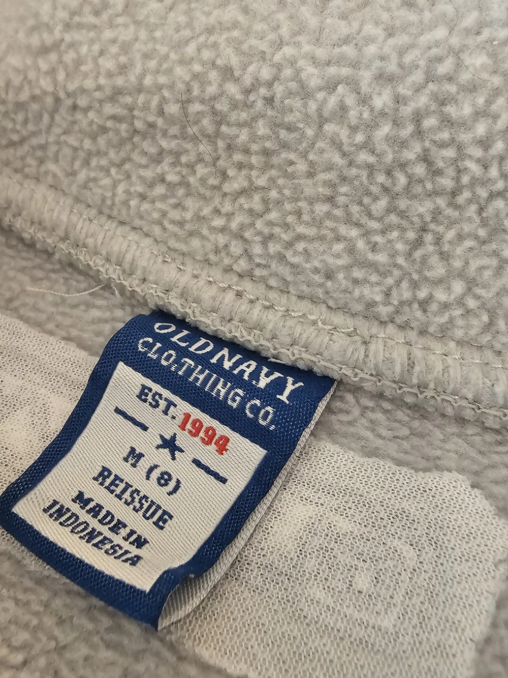 Old Navy Fleece 1/4 Zip Pullover Sweater Light Gray Mock Neck Girls Boys M 8-9